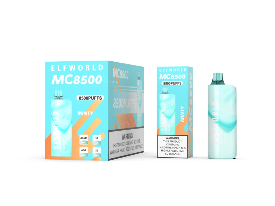 Wholesale Original Brand Elfworld Mc 8500 Puffs 9000 Puffs Disposable Vape Pen Electronic Cigarette Vapes Hot Selling in UK USA Best Taste and Nice Aromas